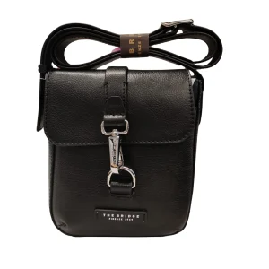 The Bridge Borsello Piccolo Crossbody Uomo Linea Cesare in Pelle Nero 451505D9
