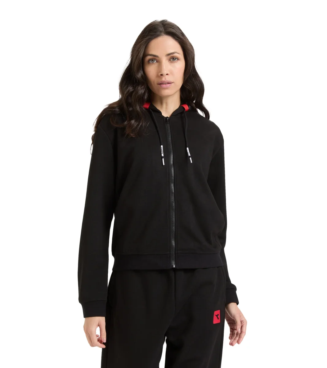 Diadora Felpa Sportiva L. FZ Hoodie Urbanity Nero