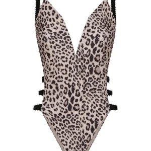 Mefui Costume da bagno Monokini 'scrub' Stampa Leopardato Marrone Donna
