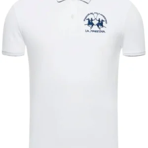 La Martina Polo Maglia Maniche Corte Cotone Bianco