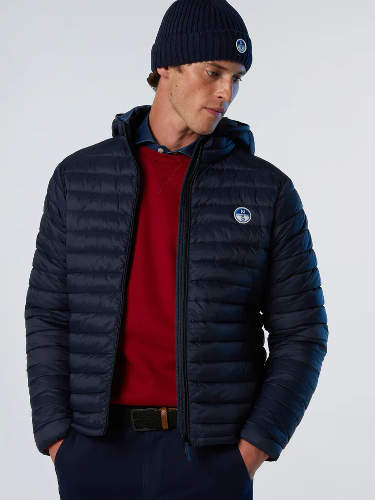 North Sails giubbotto giacca giubbino piumino leggero zephyr antivento acqua Navy blu - immagine 3