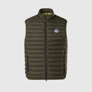 North Sails smanicato vest giubbino piumino leggero gilet zephyr antivento acqua forest verde
