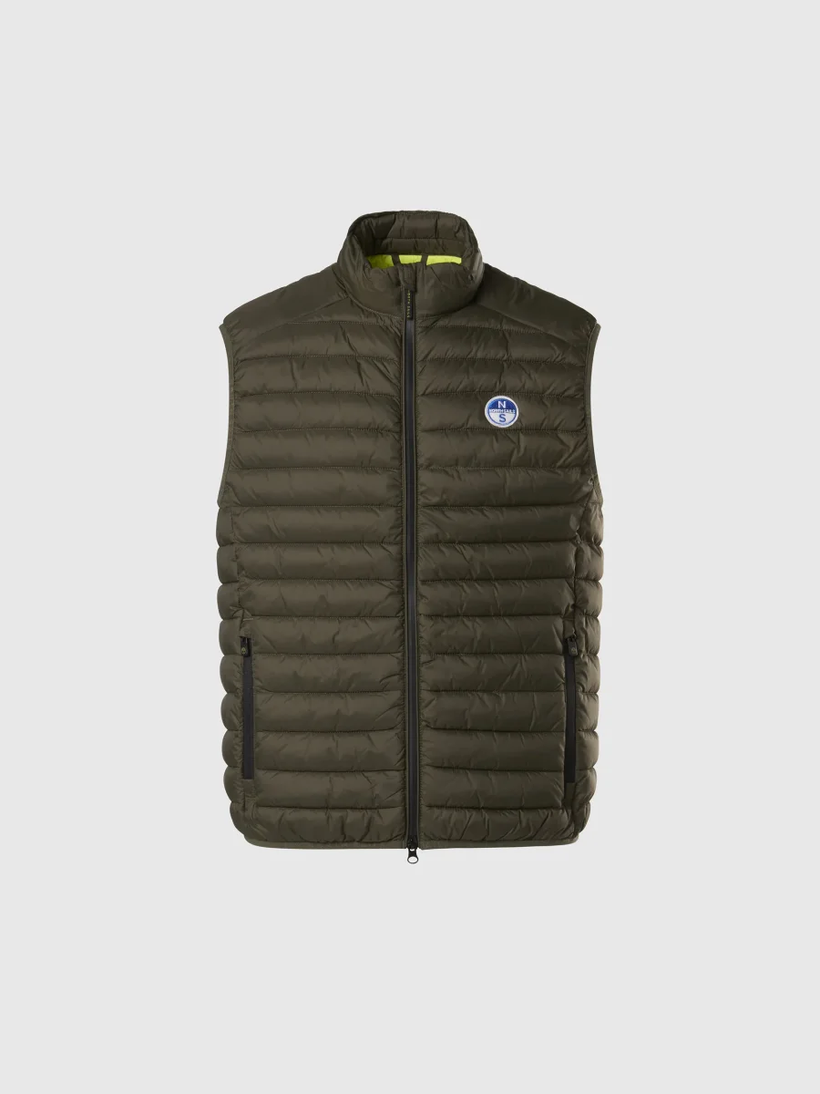 North Sails smanicato vest giubbino piumino leggero gilet zephyr antivento acqua forest verde