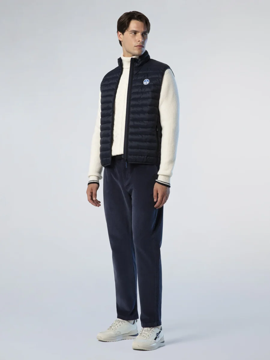 North Sails smanicato vest giubbino piumino leggero gilet zephyr antivento acqua Navy blu - immagine 4
