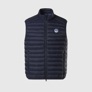 North Sails smanicato vest giubbino piumino leggero gilet zephyr antivento acqua Navy blu
