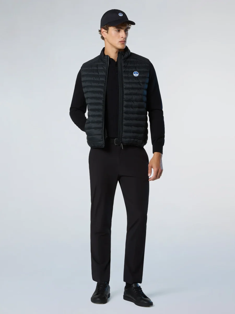 North Sails smanicato vest giubbino piumino leggero gilet zephyr antivento acqua black nero - immagine 4