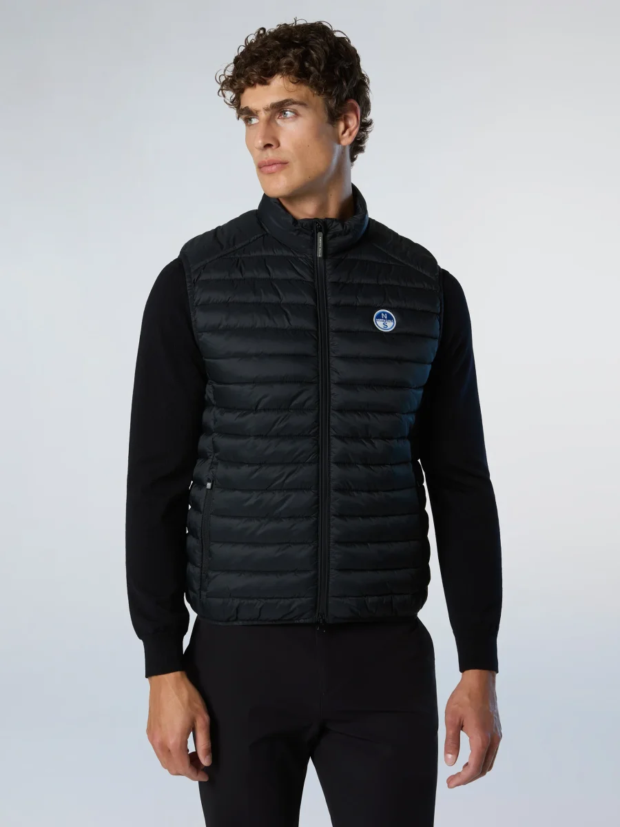 North Sails smanicato vest giubbino piumino leggero gilet zephyr antivento acqua black nero - immagine 8