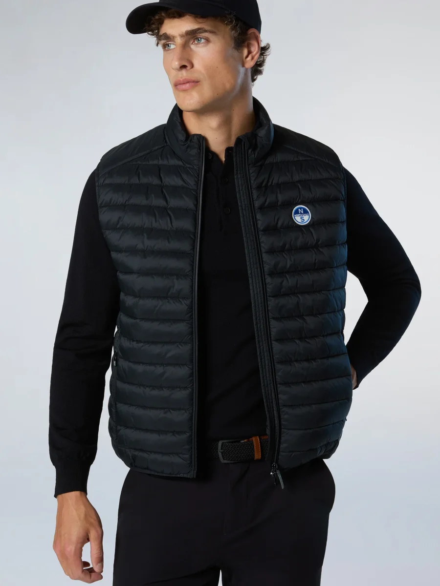 North Sails smanicato vest giubbino piumino leggero gilet zephyr antivento acqua black nero - immagine 3