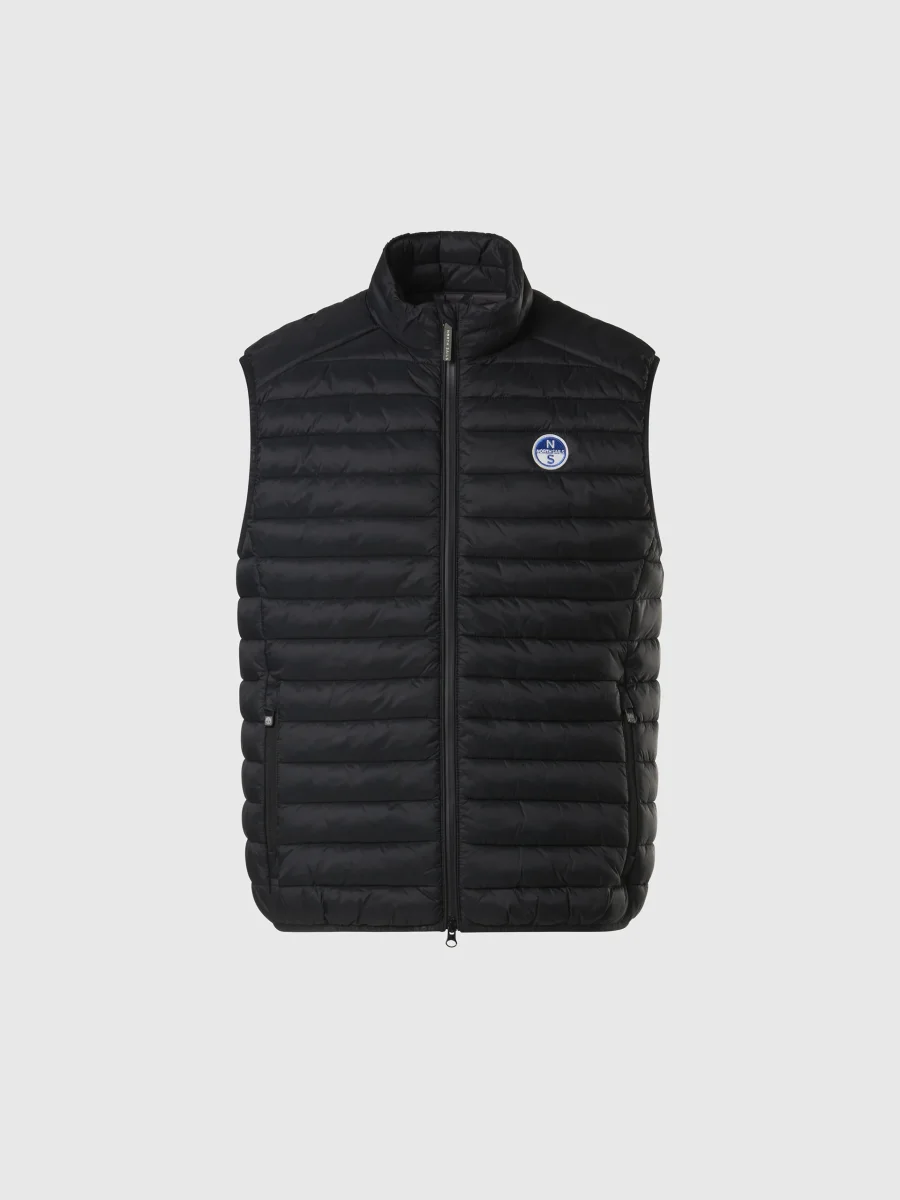 North Sails smanicato vest giubbino piumino leggero gilet zephyr antivento acqua black nero