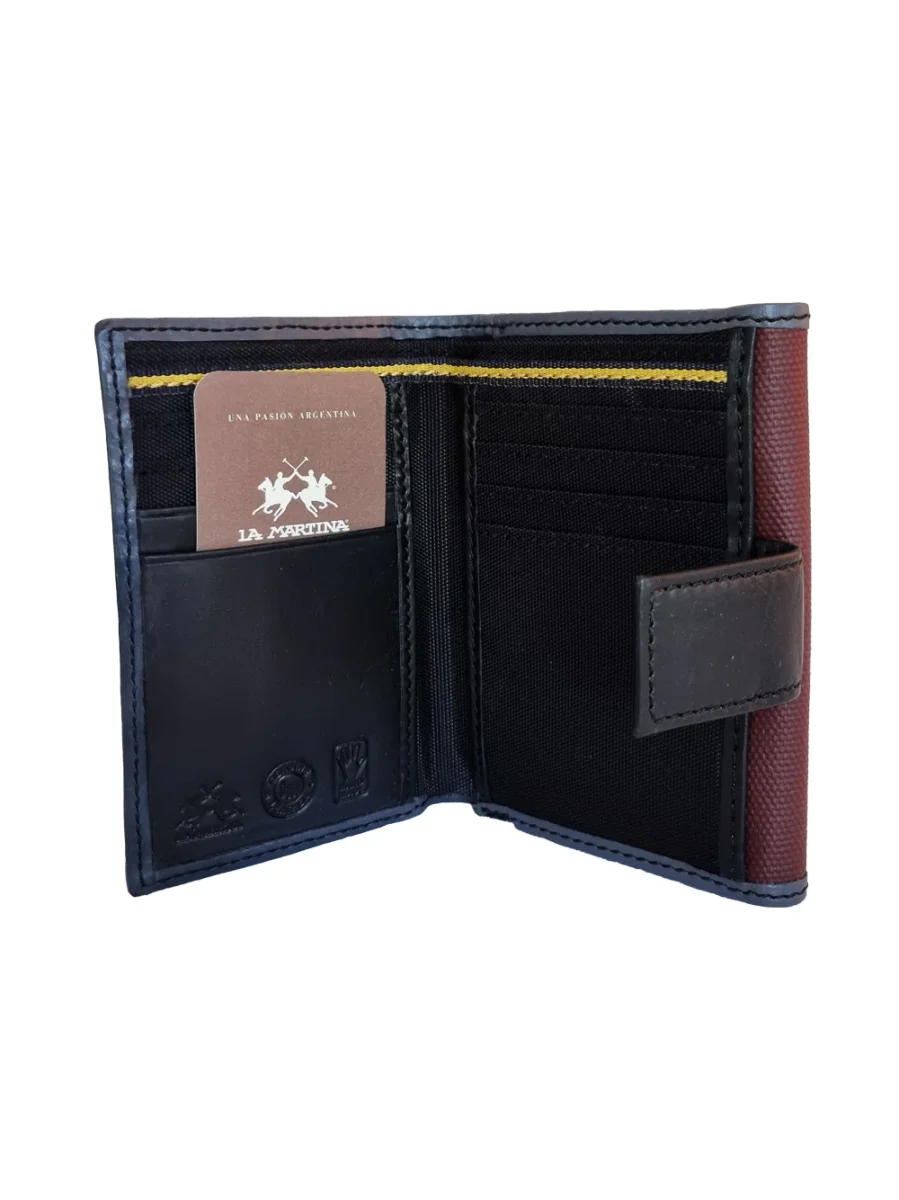 La Martina Portamonete Porta Banconote Carte Viola Donna - immagine 5