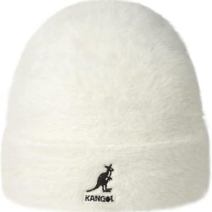 Kangol Berretto Cuffia Furgora Misto Angora Nylon Bianco Avorio Unisex