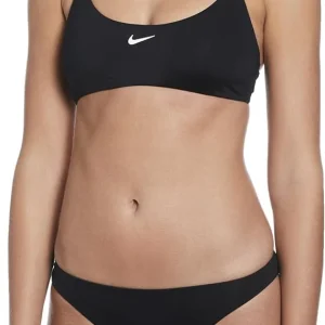 Nike Swim Costume Bralette Bikini Set NESSF243 Tessuto Tecnico Nero Donna