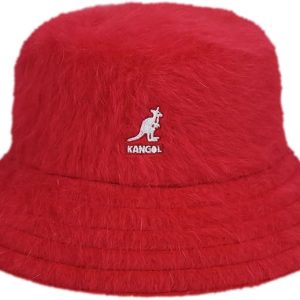 Kangol Cappello Pescatore Furgora Bucket Misto Angora Acrilico Rosso Scarlatto Unisex