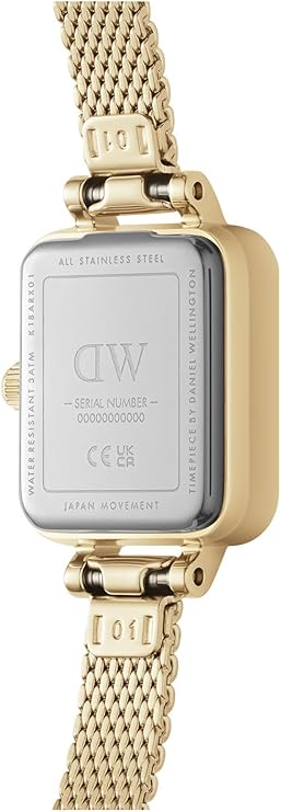 Daniel Wellington orologio quadro mini inox 316L oro quadrante nero DW00100652 - immagine 5
