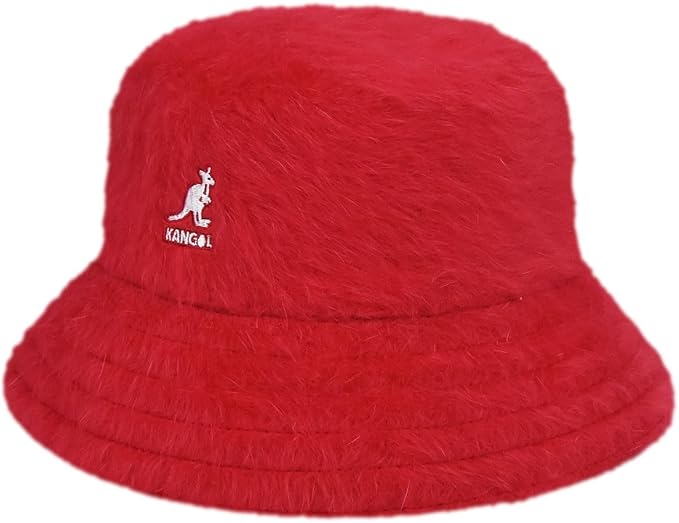 Kangol Cappello Pescatore Furgora Bucket Misto Angora Acrilico Rosso Scarlatto Unisex - immagine 5