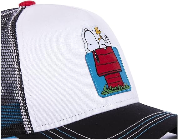 Capslab Cappellino con Visiera Collezione Peanuts Misto Cotone Bianco Nero Unisex - immagine 4