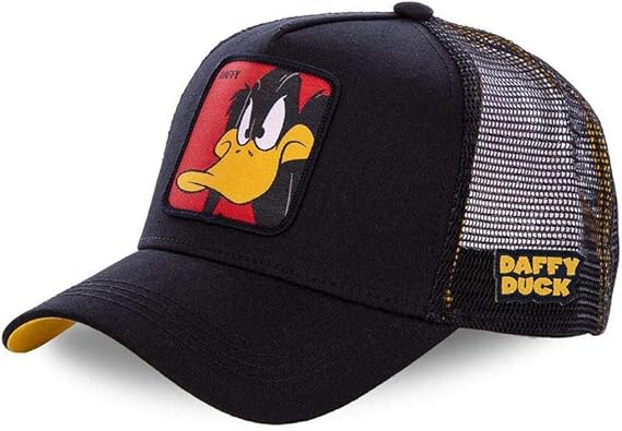 Capslab Cappellino con Visiera Daffy Collezione Looney Tunes Misto Cotone Nero Unisex - immagine 3