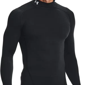 Under Armour maglia manica lunga lupetto compressione allenamento corsa uomo men nero
