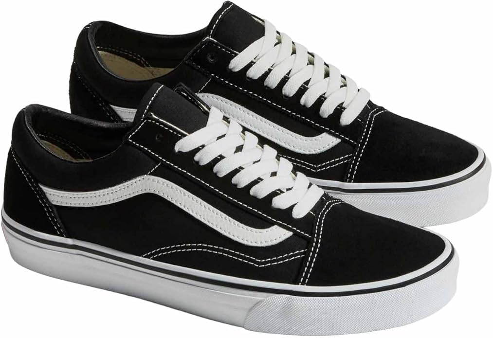 Vans Scarpe da Ginnastica Old Skool in Tela Nero Bianco Unisex - immagine 7