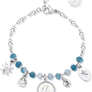 Brosway Bracciale Donna in Acciaio e Cristalli/pietre Naturali con Simbolo Luna Collezione Chakra - BHKB133