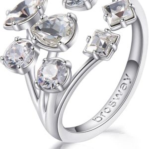 Brosway Anello Donna in Ottone e Cristalli - Collezione Affinity - BFF103a Taglia regolabile 9-12