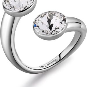 Brosway Anello Donna in Ottone e Cristalli - Collezione Affinity - BFF176b Taglia 14 regolabile