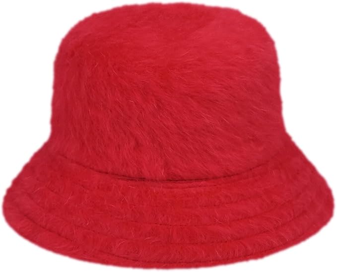 Kangol Cappello Pescatore Furgora Bucket Misto Angora Acrilico Rosso Scarlatto Unisex - immagine 4