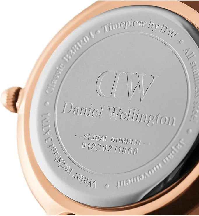 Daniel Wellington orologio petite 32mm inox 316L rose black ashfield DW00100201 - immagine 5