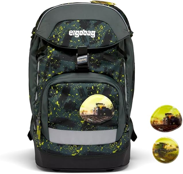 Ergobag Zaino Ergonomico Eco Resistente Acqua Sporco Harvestbear Grigio Scuro - immagine 4