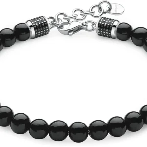 Brosway Bracciale Uomo in Acciaio e Pietre Naturali onice Collezione Bullet - BUL40