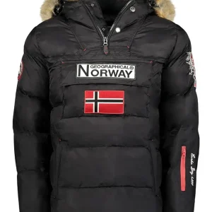 Geographical Norway Giubbotto Imbottito Parka Nero Piumino Brice Uomo