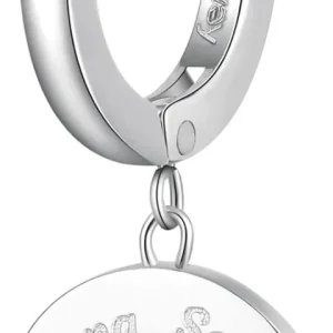 Brosway Orecchino a Cerchio in Acciaio e Cristalli con Simbolo Luna Collezione CHAKRA - BHKE007