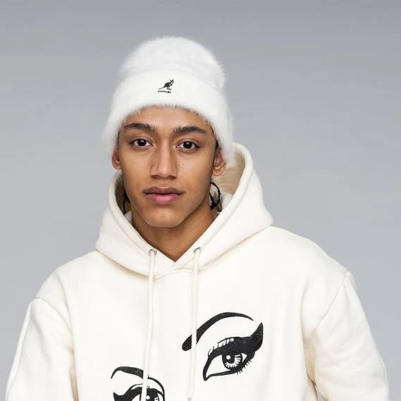 Kangol Berretto Cuffia Furgora Misto Angora Nylon Bianco Avorio Unisex - immagine 3