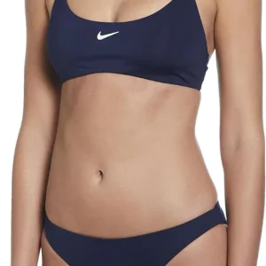 Nike Swim Costume Bralette Bikini Set NESSF243 Tessuto Tecnico Blu Navy Donna