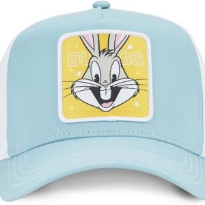 Capslab Cappellino con Visiera Bugs Collezione Looney Tunes Cotone Bianco Azzurro Unisex