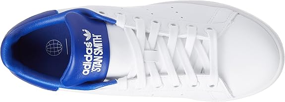 Adidas Scarpe Sneaker Stan Smith in Pelle Bianco Blu Lucido Uomo - immagine 4