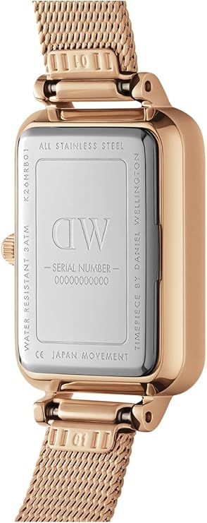 Daniel Wellington orologio quadro melrose 20x26mm inox 316L rose gold quadrante nero - immagine 6