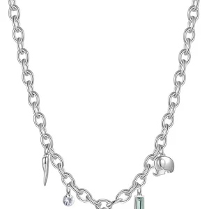 Brosway Collana Donna acciaio Cornetto elefante quadrifoglio | Collezione Chakra - BHKN070