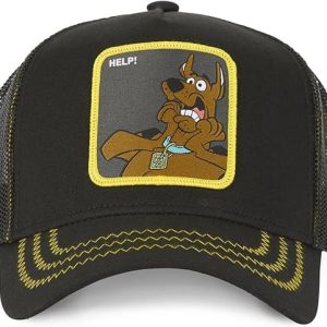Capslab Cappellino con Visiera Collezione Scooby Doo Misto Cotone Nero Unisex