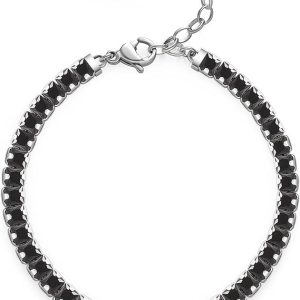 Brosway Bracciale Tennis in Acciaio e Cubic Zirconia Simbolo lucchetto Collezione Desideri BEI057