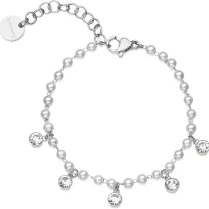 Brosway Bracciale acciaio 316 con cristalli e perle Donna - Collezione Chant - BAH87