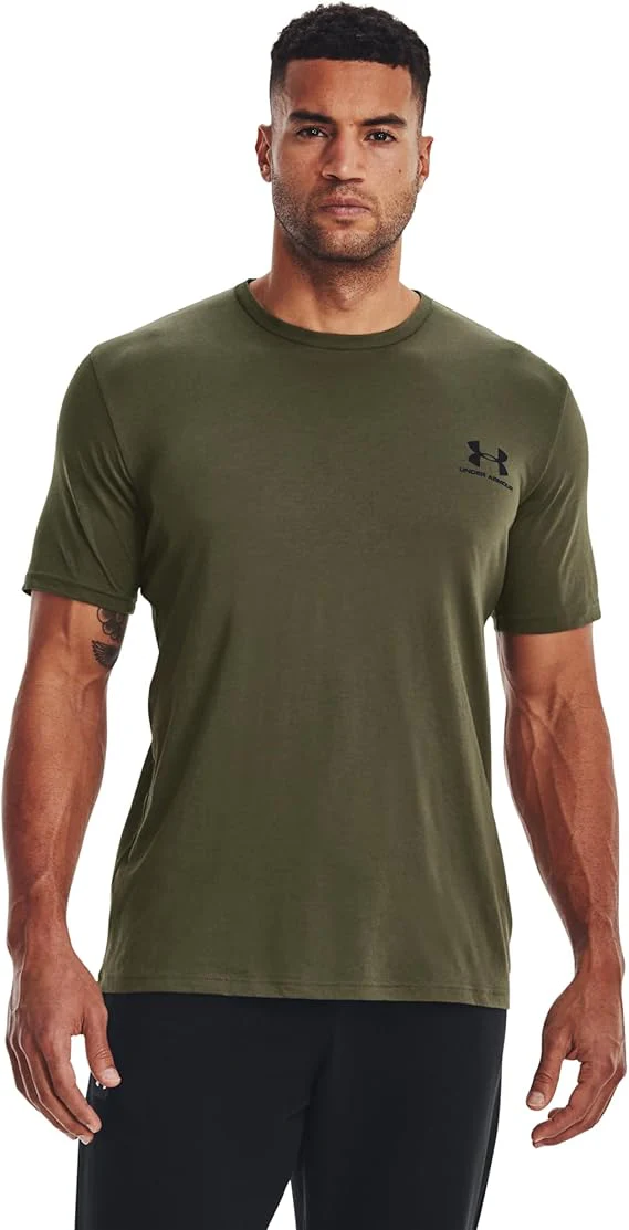 Under Armour SPORTSTYLE Maglia T-shirt allenamento corsa uomo men MILITARE - immagine 4