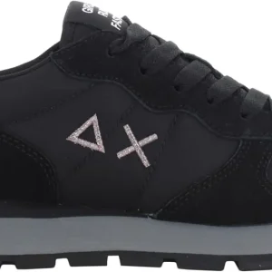 Sun68 Sneaker Ally Gold Silver Z45202 Pelle e Tessuto Nero Grigio Medio Donna