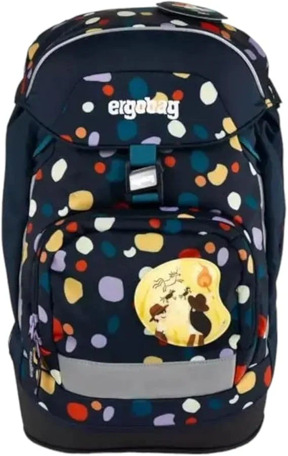 Ergobag Zaino Scuola Bambino Ergonomico Resistente Acqua Mosaic Stone Bear Blu Scuro