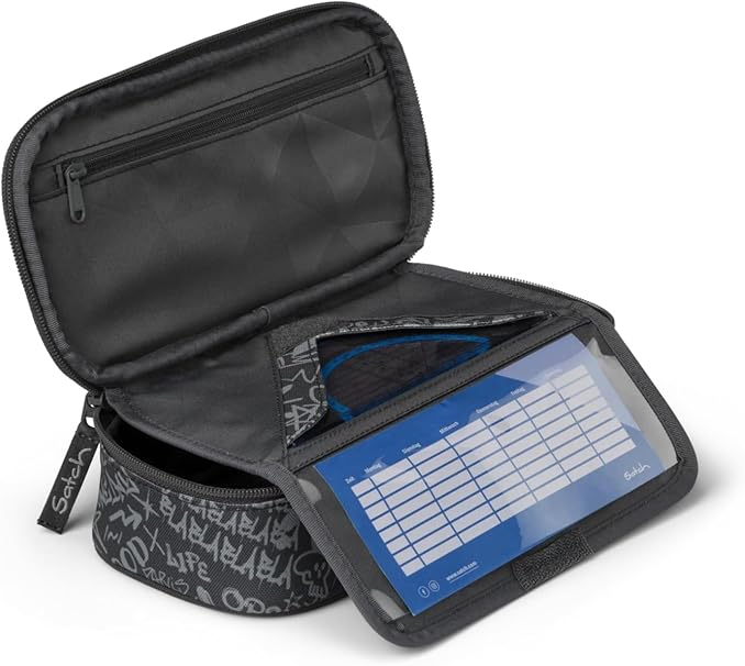 Satch Portapenne Astuccio Scolastico 22x6x11 Cm pensilcase Street Ink nero black - immagine 3