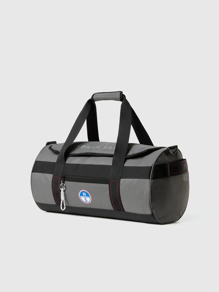 North Sails Duffle Borsona Cordura canvas di cotone spalmato 59x30 cm 45 litri Asfalto 631045 - immagine 5