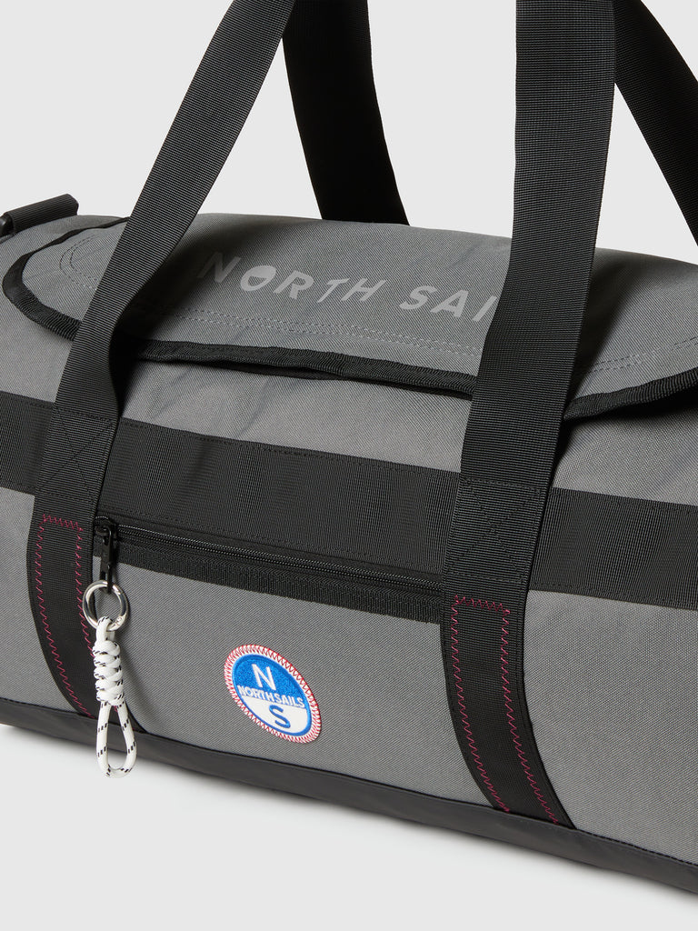 North Sails Duffle Borsona Cordura canvas di cotone spalmato 59x30 cm 45 litri Asfalto 631045 - immagine 4