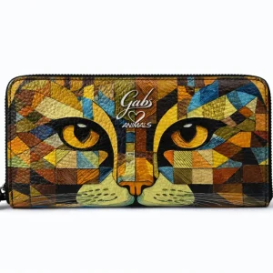 Gabs Portafoglio portamonete slot card zip around Pelle Gmoney17 Bull TRIP - GATTO GIALLO