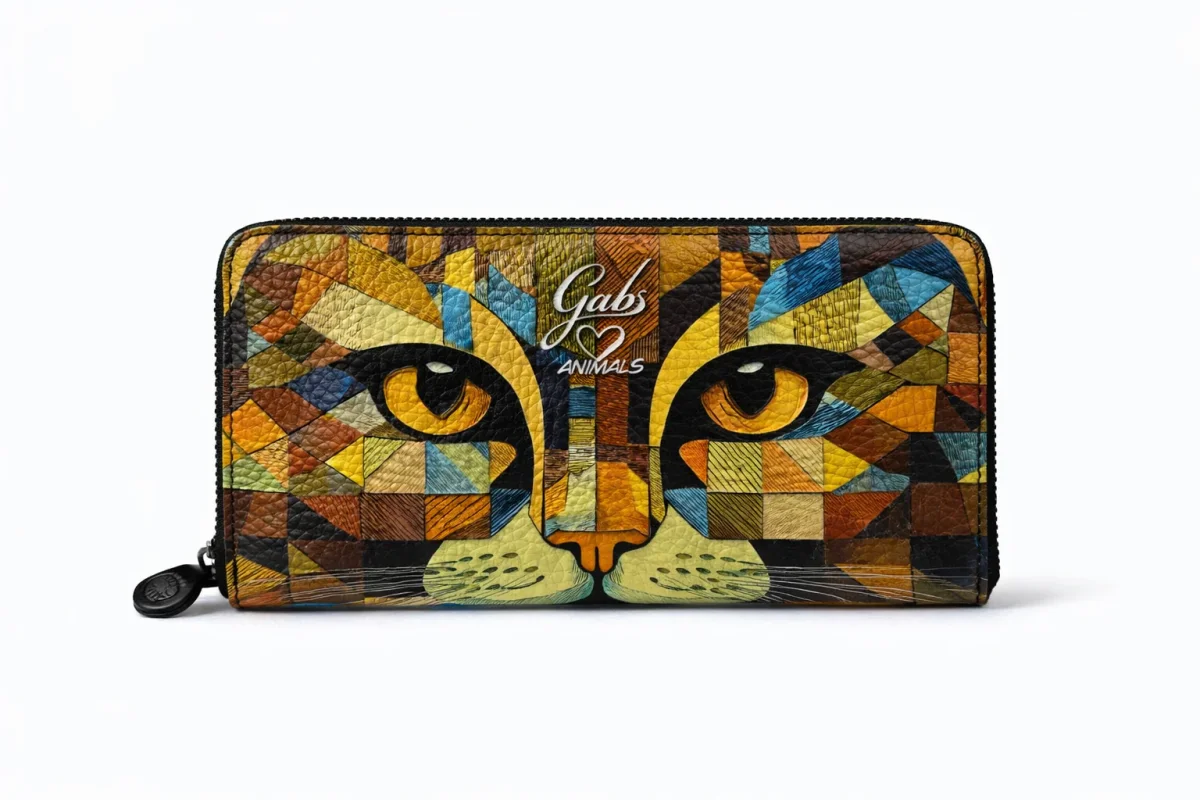 Gabs Portafoglio portamonete slot card zip around Pelle Gmoney17 Bull TRIP - GATTO GIALLO