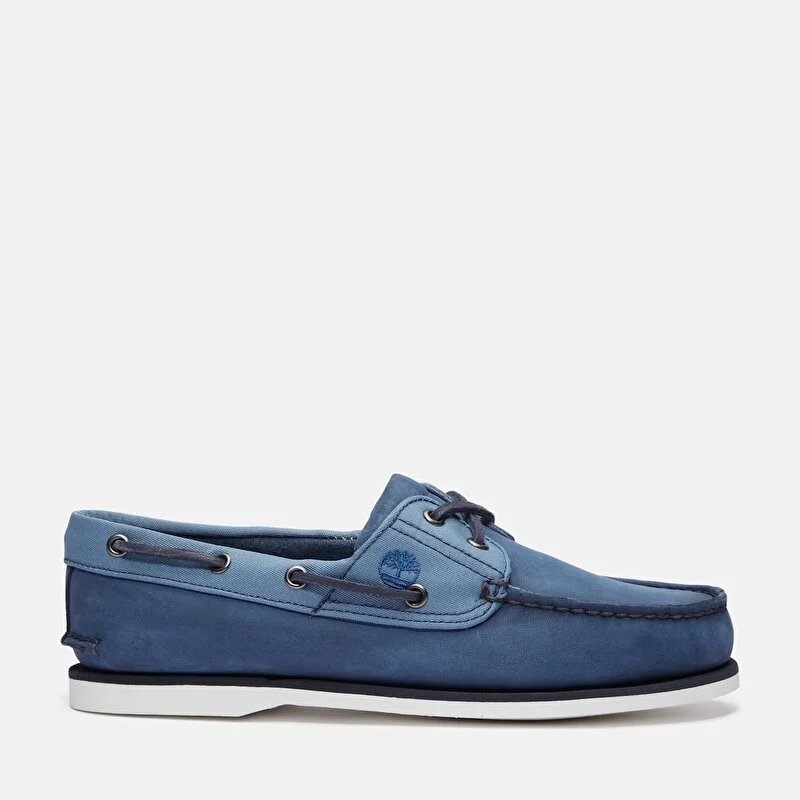 Timberland Scarpa da Barca Classic Uomo Tomaia in Pelle Blu Scuro